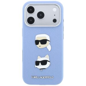 Dėklas Karl Lagerfeld Saffiano su Karl & Choupette Heads smeigtukais ir logotipu, skirtas iPhone 18 Pro / 17 Pro ligh - Image 3