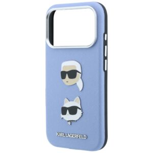 Dėklas Karl Lagerfeld Saffiano su Karl & Choupette Heads smeigtukais ir logotipu, skirtas iPhone 18 Pro / 17 Pro ligh - Image 6