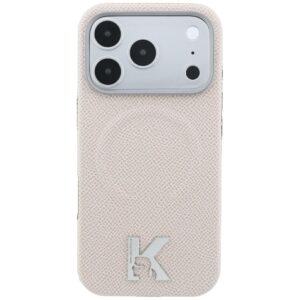 Dėklas Karl Lagerfeld Grained Embossed Ring&Kameo Logo MagSafe, skirtas iPhone 18 Pro Max/17 Pro Max, smėlio spalvos - Image 3