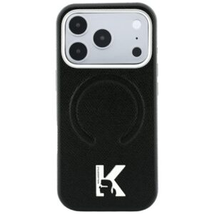 Dėklas Karl Lagerfeld Grained Elongated Logo MagSafe, skirtas iPhone 18 Pro / iPhone 17 Pro, juodas - Image 3