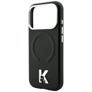 Dėklas Karl Lagerfeld Grained Elongated Logo MagSafe, skirtas iPhone 18 Pro / iPhone 17 Pro, juodas - Image 6