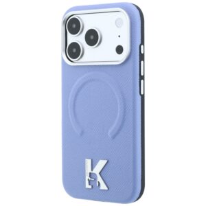 Dėklas Karl Lagerfeld Grained Embossed Ring & Kameo Logo MagSafe, skirtas iPhone 18 Pro / 17 Pro, šviesiai mėlynas - Image 2