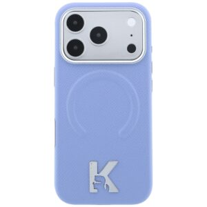 Dėklas Karl Lagerfeld Grained Embossed Ring & Kameo Logo MagSafe, skirtas iPhone 18 Pro / 17 Pro, šviesiai mėlynas - Image 3