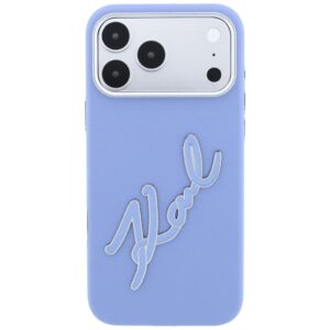Dėklas Karl Lagerfeld Smooth Big Resin Signature Logo, skirtas iPhone 18 Pro / 17 Pro, mėlynas - Image 3