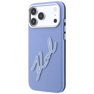 Dėklas Karl Lagerfeld Smooth Big Resin Signature Logo, skirtas iPhone 18 Pro Max / 17 Pro Max, mėlynas - Image 2