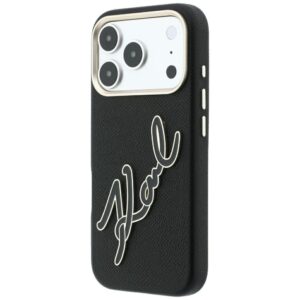 Dėklas Karl Lagerfeld Smooth Big Resin Signature Logo, skirtas iPhone 18 Pro / iPhone 17 Pro, juodas - Image 2