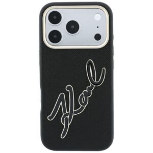 Dėklas Karl Lagerfeld Smooth Big Resin Signature Logo, skirtas iPhone 18 Pro / iPhone 17 Pro, juodas - Image 3