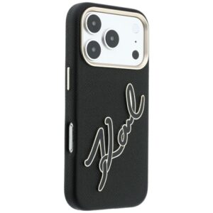 Dėklas Karl Lagerfeld Smooth Big Resin Signature Logo, skirtas iPhone 18 Pro / iPhone 17 Pro, juodas - Image 4