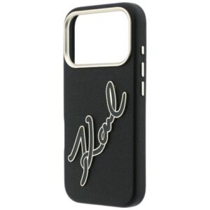 Dėklas Karl Lagerfeld Smooth Big Resin Signature Logo, skirtas iPhone 18 Pro / iPhone 17 Pro, juodas - Image 6