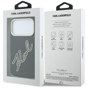 Dėklas Karl Lagerfeld Smooth Big Resin Signature Logo, skirtas iPhone 18 Pro / iPhone 17 Pro, juodas - Image 8