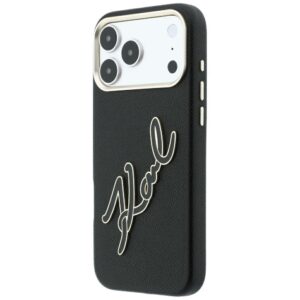 Dėklas Karl Lagerfeld Smooth Big Resin Signature Logo, skirtas iPhone 18 Pro Max / iPhone 17 Pro Max, juodas - Image 2