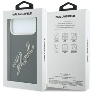 Dėklas Karl Lagerfeld Smooth Big Resin Signature Logo, skirtas iPhone 18 Pro Max / iPhone 17 Pro Max, juodas - Image 8