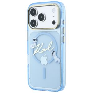Karl Lagerfeld Script Logo MagSafe dėklas, skirtas iPhone 18 Pro / 17 Pro, šviesiai mėlynas - Image 2