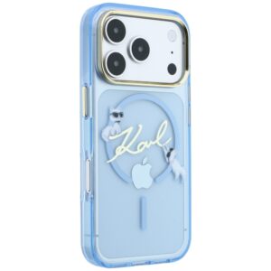 Karl Lagerfeld Script Logo MagSafe dėklas, skirtas iPhone 18 Pro / 17 Pro, šviesiai mėlynas - Image 4