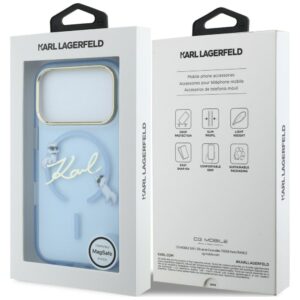 Karl Lagerfeld Script Logo MagSafe dėklas, skirtas iPhone 18 Pro / 17 Pro, šviesiai mėlynas - Image 8
