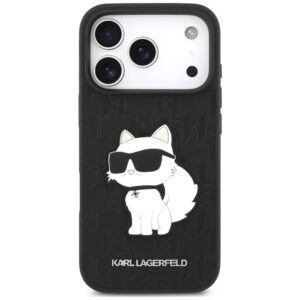 Karl Lagerfeld Saffiano Mono Patch Choupette dėklas, skirtas iPhone 18 Pro / 17 Pro, juodas - Image 3