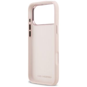 Karl Lagerfeld Silicone Choupette Metal Pin dėklas, skirtas iPhone 18 Pro Max / 17 Pro Max, rožinis - Image 7