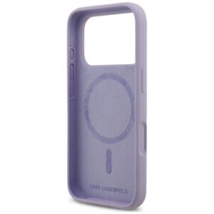 Karl Lagerfeld Silicone Karl&Choupette Ring MagSafe dėklas, skirtas iPhone 18 Pro / 17 Pro, violetinis - Image 7