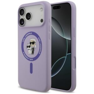 Karl Lagerfeld Silicone Karl&Choupette Ring MagSafe dėklas, skirtas iPhone 18 Pro Max / iPhone 17 Pro Max P