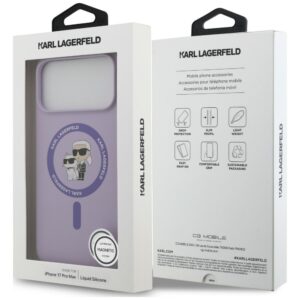 Karl Lagerfeld Silicone Karl&Choupette Ring MagSafe dėklas, skirtas iPhone 18 Pro Max / iPhone 17 Pro Max P - Image 8