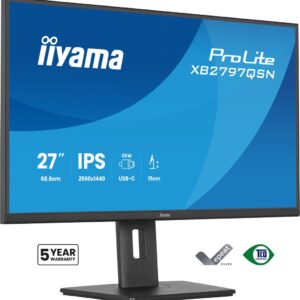 iiyama ProLite XB2797QSN-B1 kompiuterio monitorius 68,6 cm (27") 2560 x 1440 pikseliai Quad HD LCD Juoda - Image 1