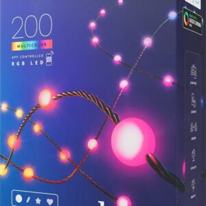 „Twinkly Candies“ LED Kalėdų eglutės žibintai TWKP200RGB-G 6 m 200 lempučių
