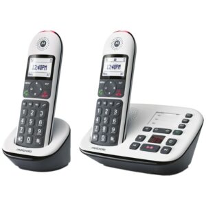 Motorola CD5012 belaidžių stacionarių telefonų komplektas, baltas, 2 vnt.