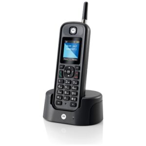 Stacionarus telefonas Motorola O201 su tolimojo ryšio antena, juodas - Image 2