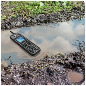 Stacionarus telefonas Motorola O201 su tolimojo ryšio antena, juodas - Image 5