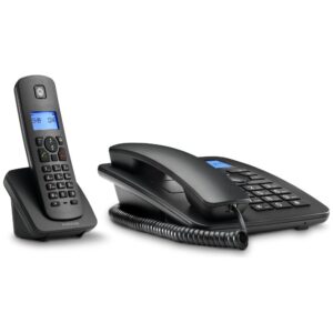Motorola C4201 belaidžių laidinių telefonų komplektas, juodas, 2 vnt. - Image 2