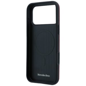 Dėklas Mercedes Leather Semi Wrap Iconic Line MagSafe, skirtas iPhone 18 Pro / 17 Pro, bordo spalvos - Image 7