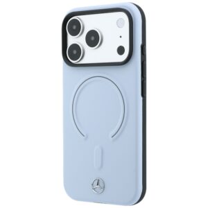 Dėklas Mercedes Leather 3D MagSafe, skirtas iPhone 18 Pro / 17 Pro, mėlynas - Image 2