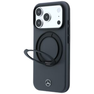 Dėklas Mercedes Leather su žiediniu stovu MagSafe, skirtas iPhone 18 Pro Max / 17 Pro Max, antracito spalvos - Image 2