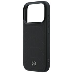 Dėklas Mercedes Leather Mesh with Bow Line MagSafe, skirtas iPhone 18 Pro / 17 Pro, juodas - Image 6
