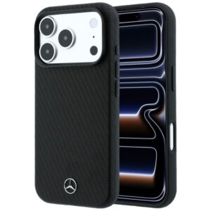Dėklas Mercedes Grill Pattern and Card Wallet Leather MagSafe, skirtas iPhone 18 Pro Max / 17 Pro Max, juodas - Image 2