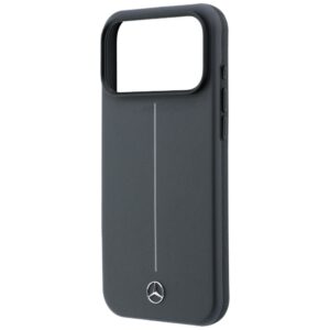 Dėklas Mercedes Leather Semi Wrap su Iconic Line MagSafe, skirtas iPhone 18 Pro / 17 Pro, antracito spalvos - Image 6