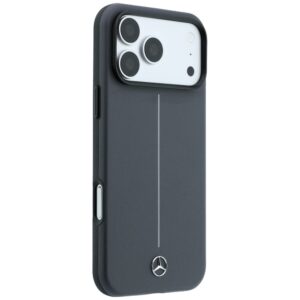Dėklas Mercedes Leather Semi Wrap su Iconic Line MagSafe, skirtas iPhone 18 Pro Max/17 Pro Max, antracito spalvos - Image 4