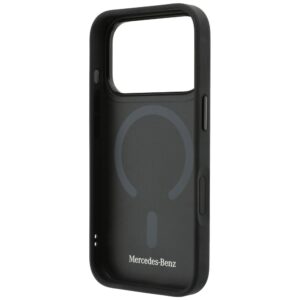 Mercedes Leather Mesh with Bow Line MagSafe dėklas, skirtas Iphone 18 Pro / 17 Pro, antracito spalvos - Image 7