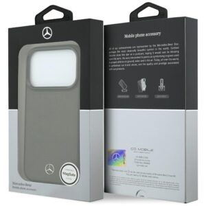 Mercedes Leather Mesh with Bow Line MagSafe dėklas, skirtas Iphone 18 Pro / 17 Pro, antracito spalvos - Image 8