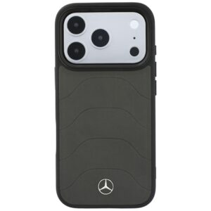 Mercedes Leather Mesh with Bow Line MagSafe dėklas, skirtas Iphone 18 Pro Max/ 17 Pro Max, antracito spalvos - Image 3