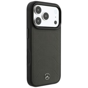 Mercedes Leather Mesh with Bow Line MagSafe dėklas, skirtas Iphone 18 Pro Max/ 17 Pro Max, antracito spalvos - Image 4