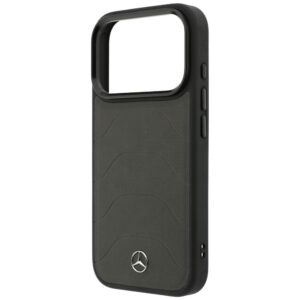 Mercedes Leather Mesh with Bow Line MagSafe dėklas, skirtas Iphone 18 Pro Max/ 17 Pro Max, antracito spalvos - Image 6
