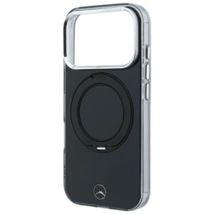 Dėklas Mercedes Ring Stand Iconic Logo MagSafe, skirtas iPhone 18 Pro / 17 Pro, juodas - Image 7