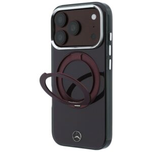 Dėklas Mercedes Ring Stand Iconic Logo MagSafe, skirtas iPhone 18 Pro / 17 Pro, bordo spalvos - Image 2