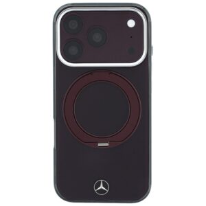 Dėklas Mercedes Ring Stand Iconic Logo MagSafe, skirtas iPhone 18 Pro / 17 Pro, bordo spalvos - Image 3