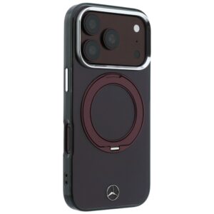 Dėklas Mercedes Ring Stand Iconic Logo MagSafe, skirtas iPhone 18 Pro / 17 Pro, bordo spalvos - Image 4