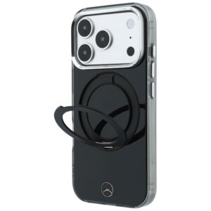 Dėklas Mercedes Ring Stand Iconic Logo MagSafe, skirtas iPhone 18 Pro Max / 17 Pro Max, juodas - Image 2