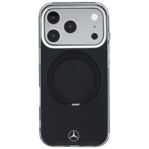 Dėklas Mercedes Ring Stand Iconic Logo MagSafe, skirtas iPhone 18 Pro Max / 17 Pro Max, juodas - Image 3