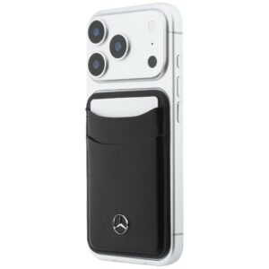 Dėklas Mercedes Grill Pattern and Card Wallet Leather MagSafe, skirtas iPhone 18 Pro / 17 Pro, juodas - Image 9