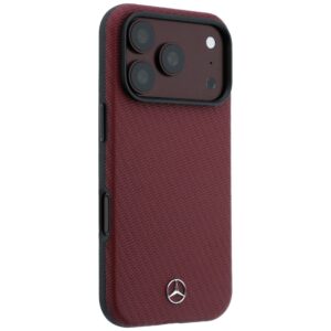 Dėklas Mercedes Grill Pattern & Card Wallet Leather MagSafe, skirtas iPhone 18 Pro Max/17 Pro Max, bordo spalvos - Image 5